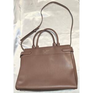 Kate Spade New York Staci Large Satchel Bag Dusk Cityscape Saffiano Leather EUC